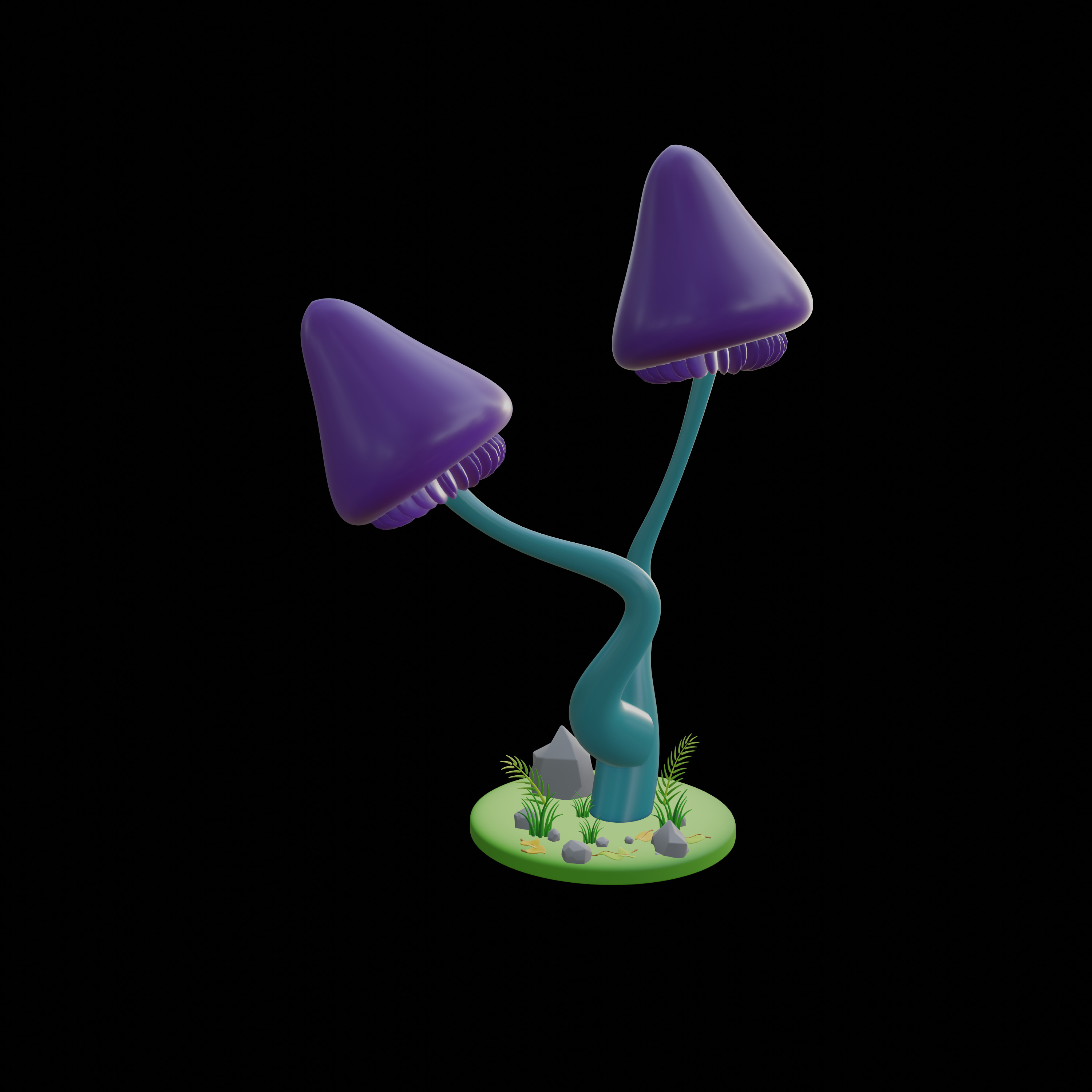 30 model package Low Poly 3D Mushroom Collection Low-poly 3D model_85