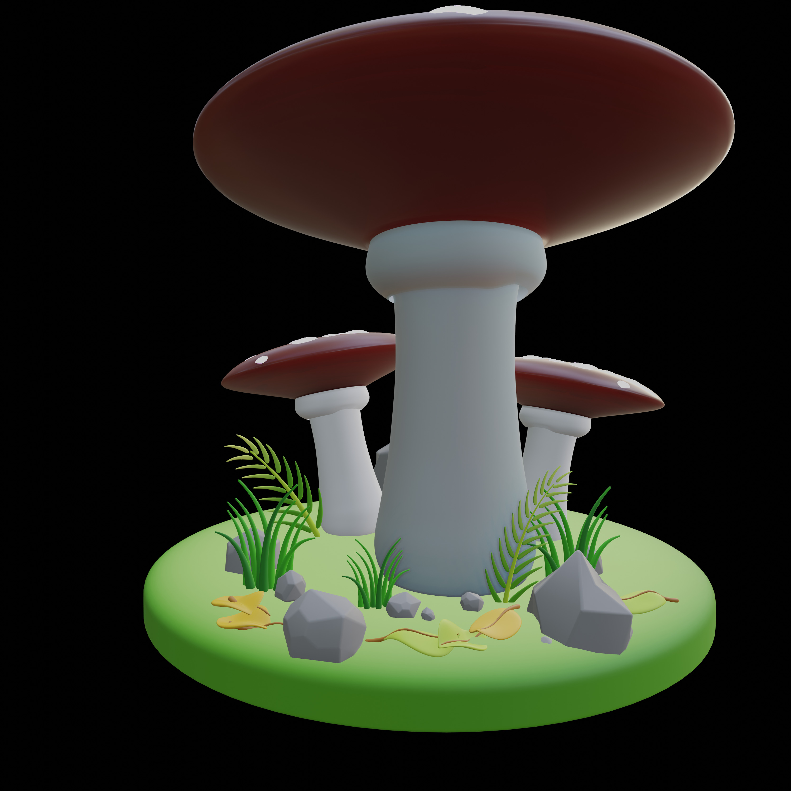 30 model package Low Poly 3D Mushroom Collection Low-poly 3D model_7