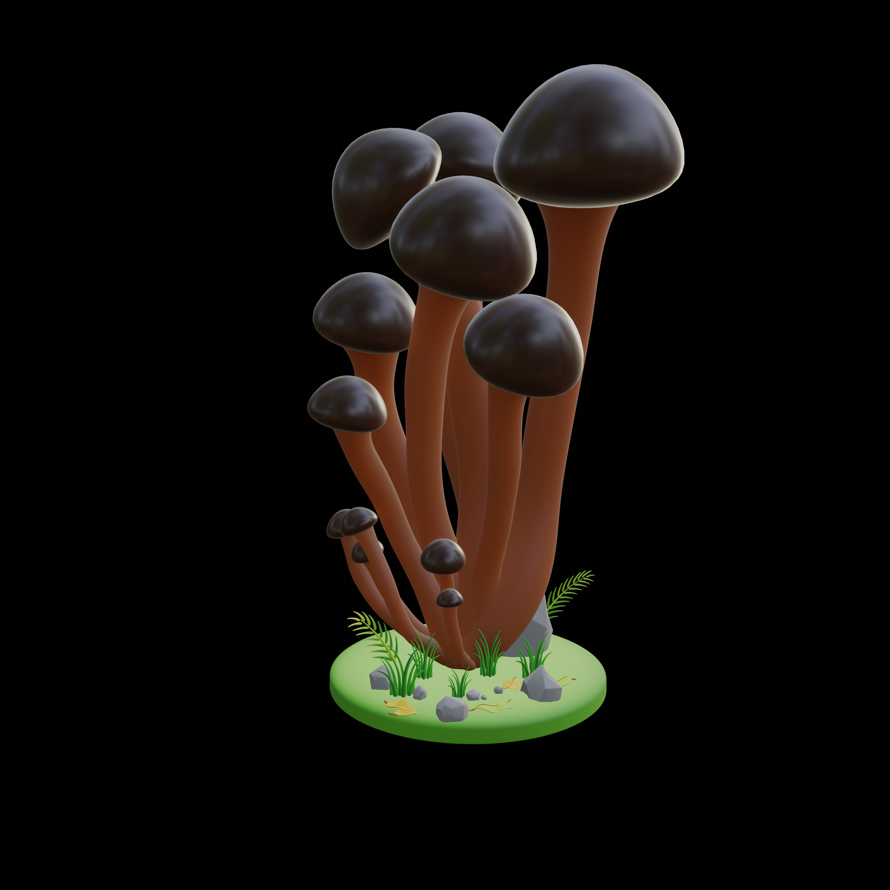 30 model package Low Poly 3D Mushroom Collection Low-poly 3D model_34