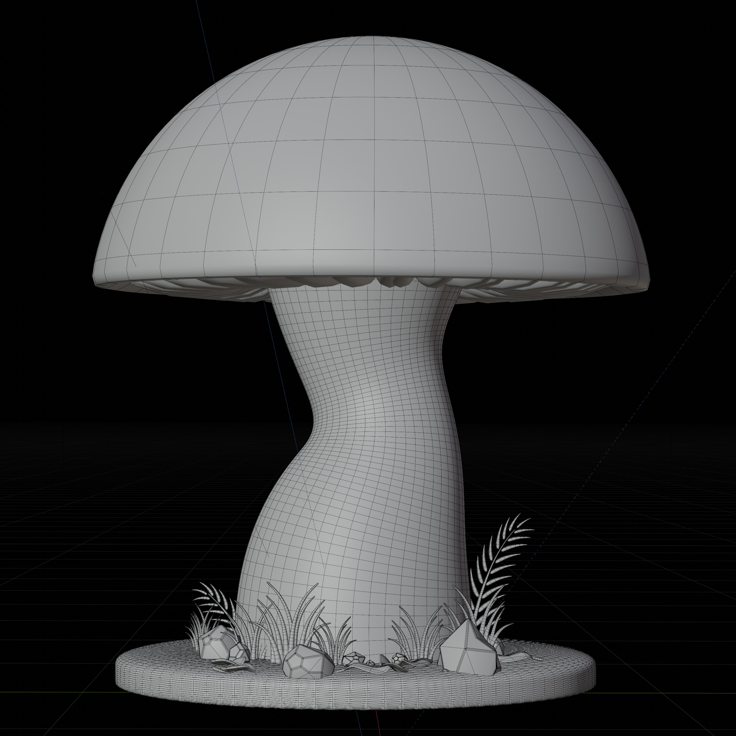30 model package Low Poly 3D Mushroom Collection Low-poly 3D model_30