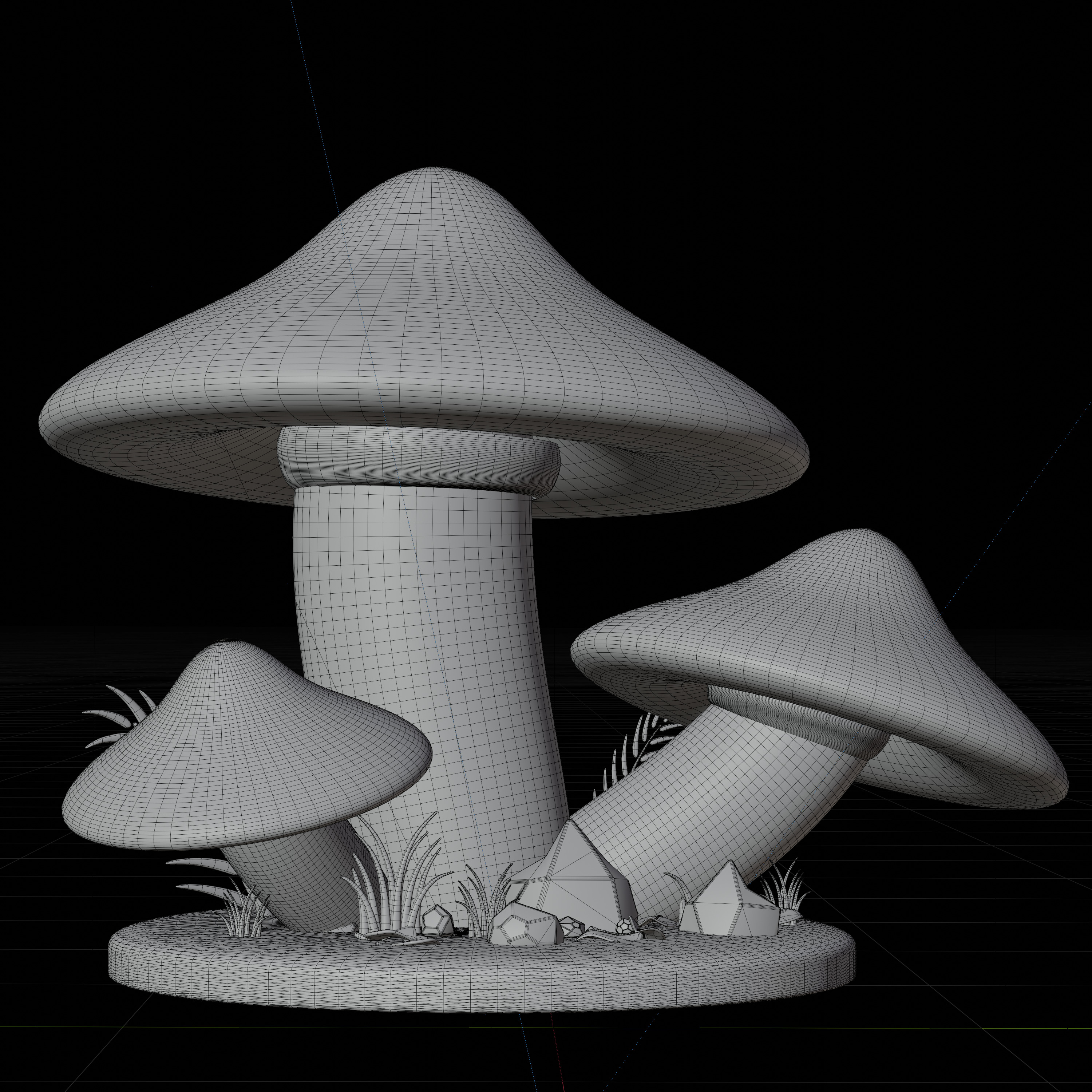 30 model package Low Poly 3D Mushroom Collection Low-poly 3D model_12
