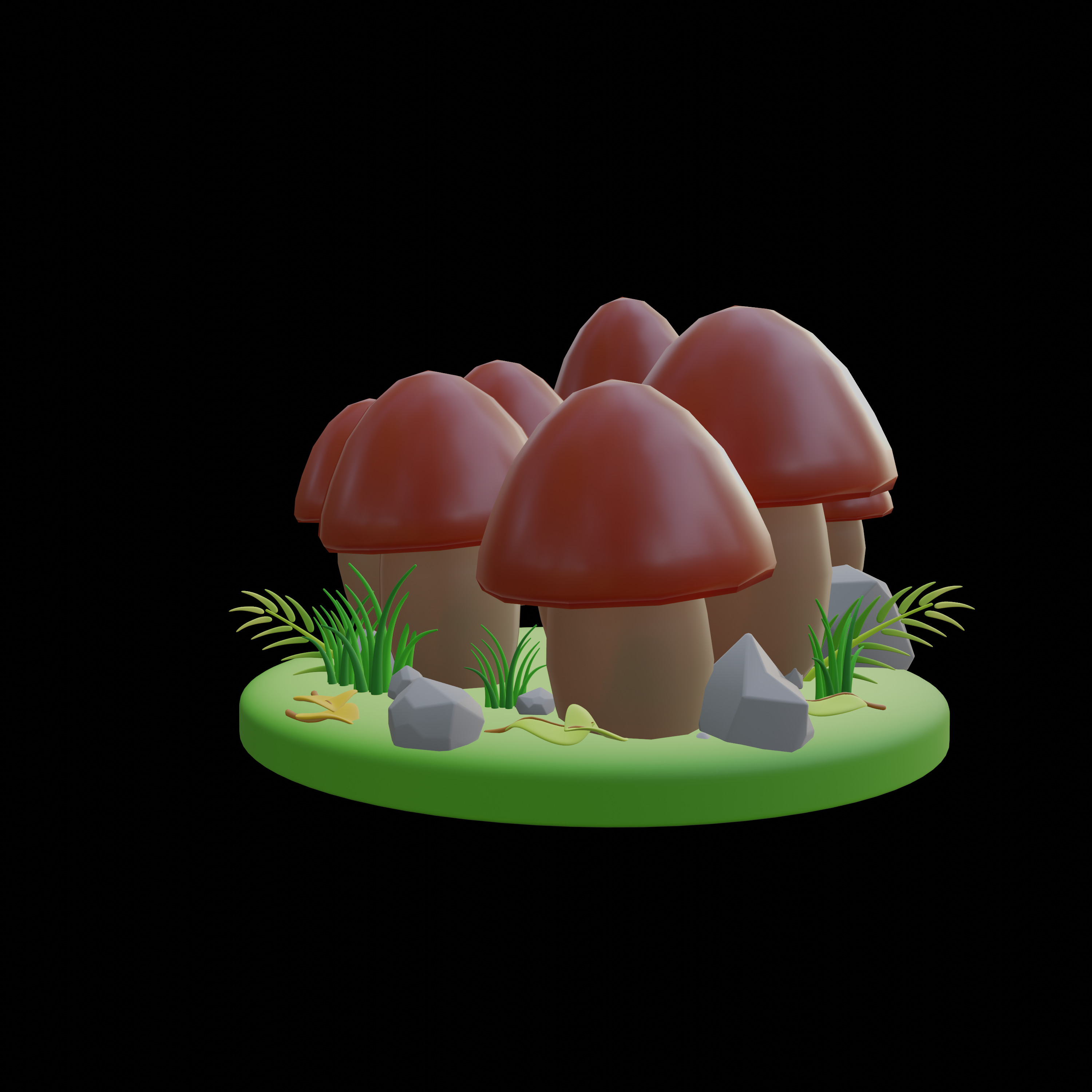 30 model package Low Poly 3D Mushroom Collection Low-poly 3D model_58
