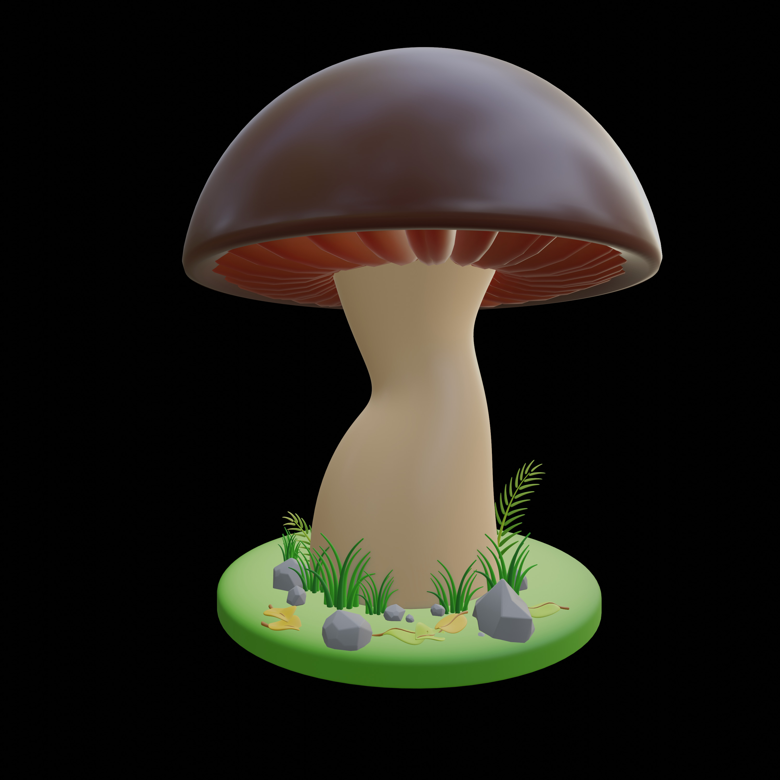 30 model package Low Poly 3D Mushroom Collection Low-poly 3D model_28