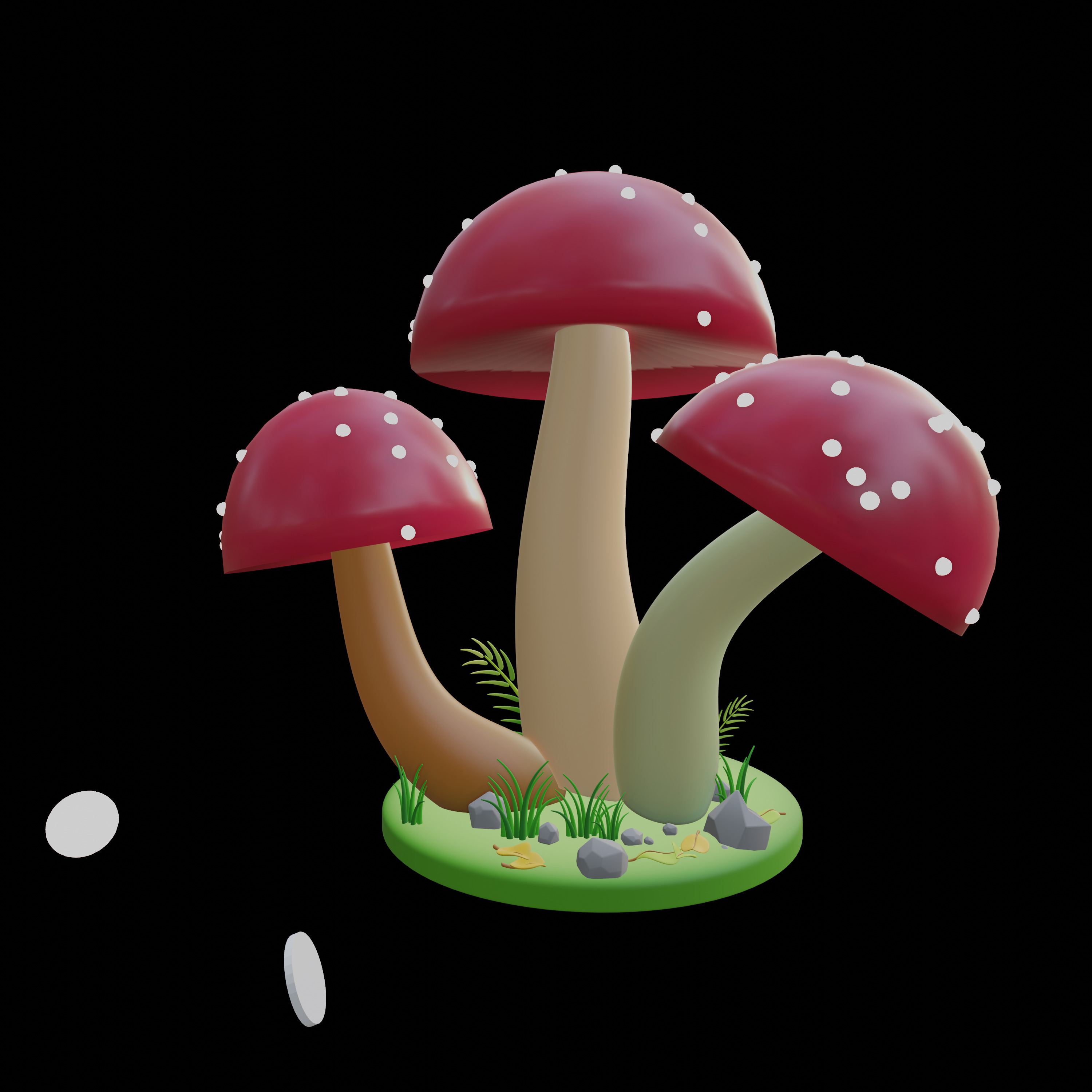 30 model package Low Poly 3D Mushroom Collection Low-poly 3D model_13