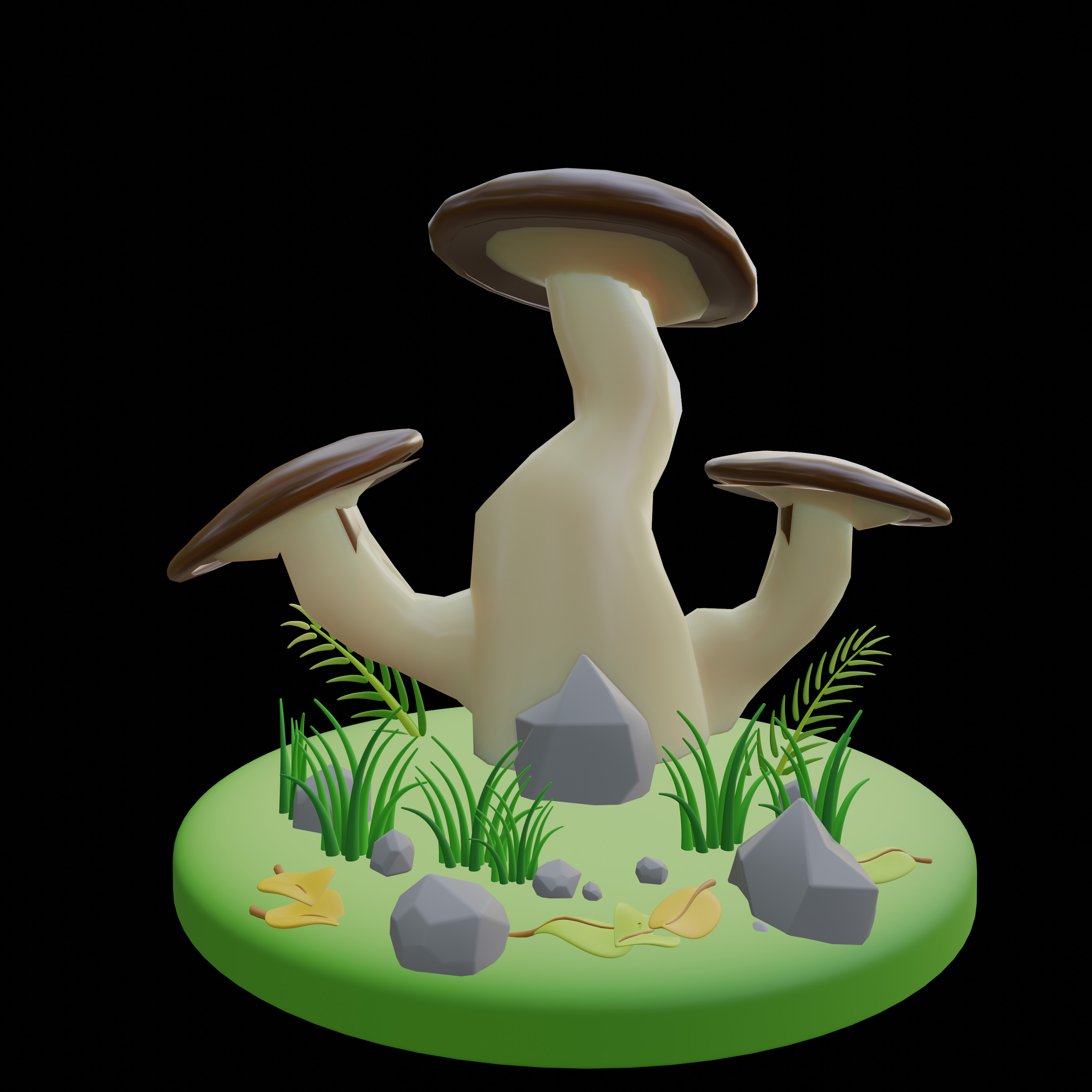 30 model package Low Poly 3D Mushroom Collection Low-poly 3D model_61
