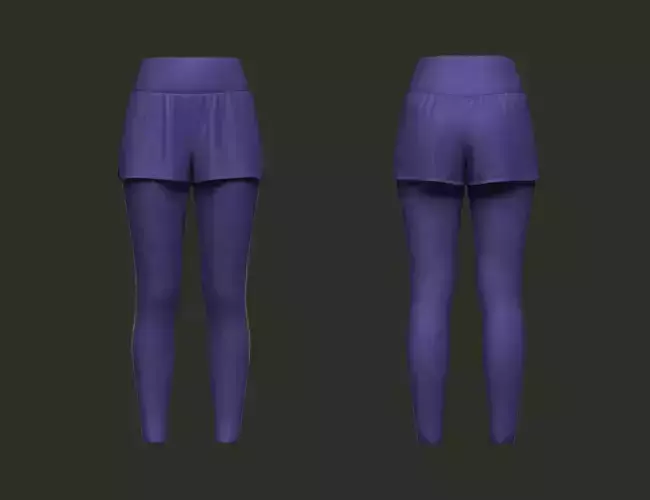 Female Sports Legging with Shorts