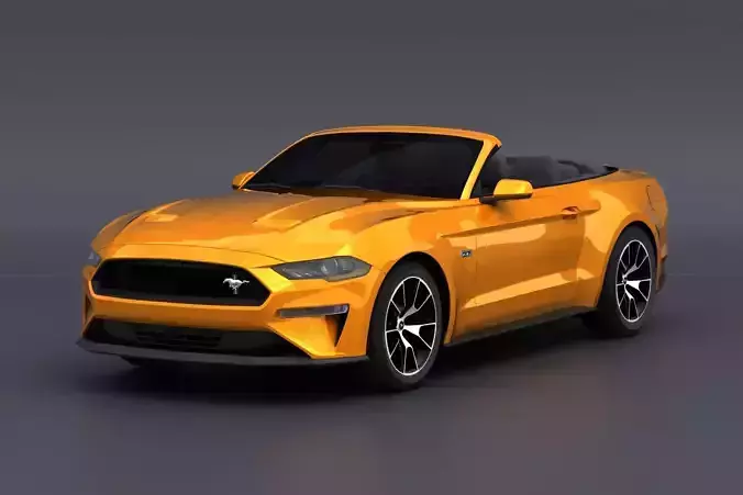 Ford Mustang Convertible 2022  Low-poly 3D model