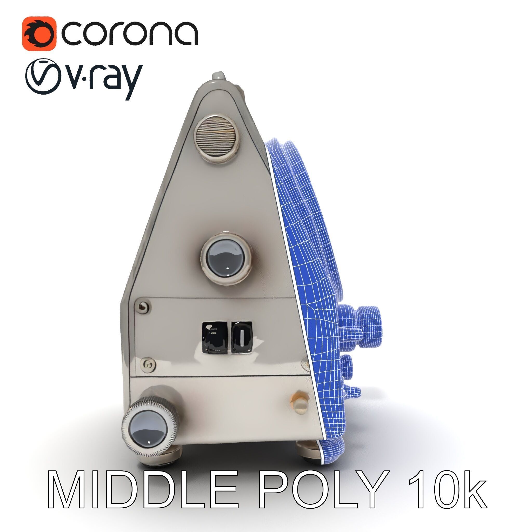 Retro Analog Tachometer D Model Pack Low-poly 3D model_22