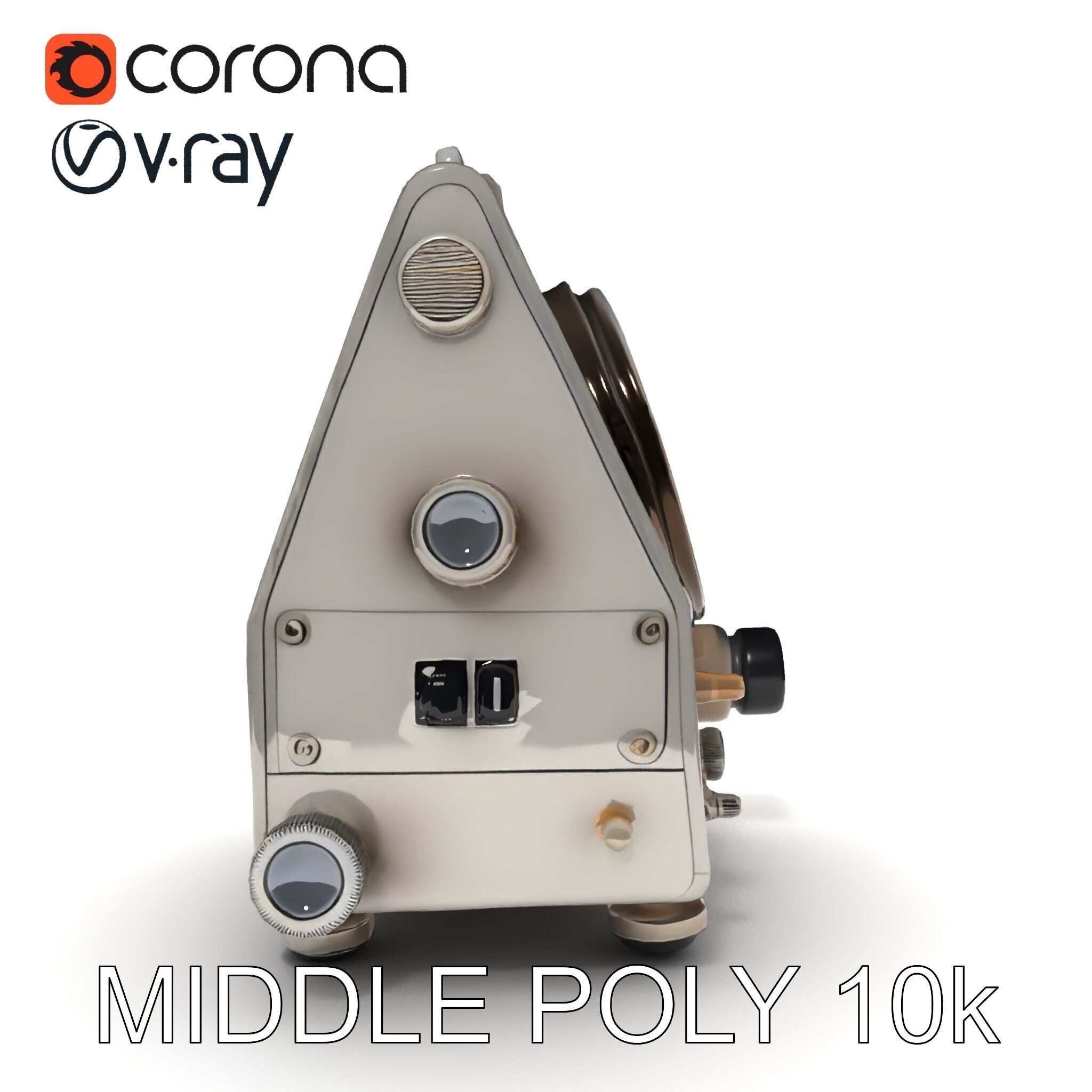 Retro Analog Tachometer D Model Pack Low-poly 3D model_14