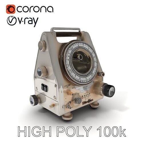 Retro Analog Tachometer D Model Pack Low-poly 3D model