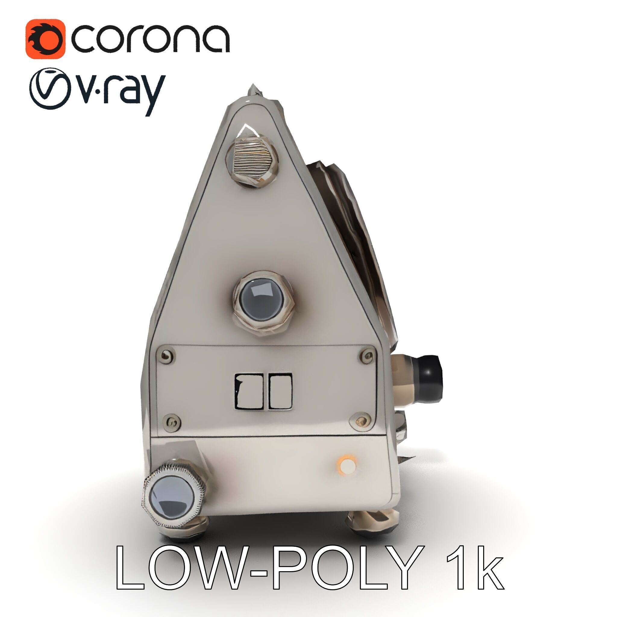 Retro Analog Tachometer D Model Pack Low-poly 3D model_21