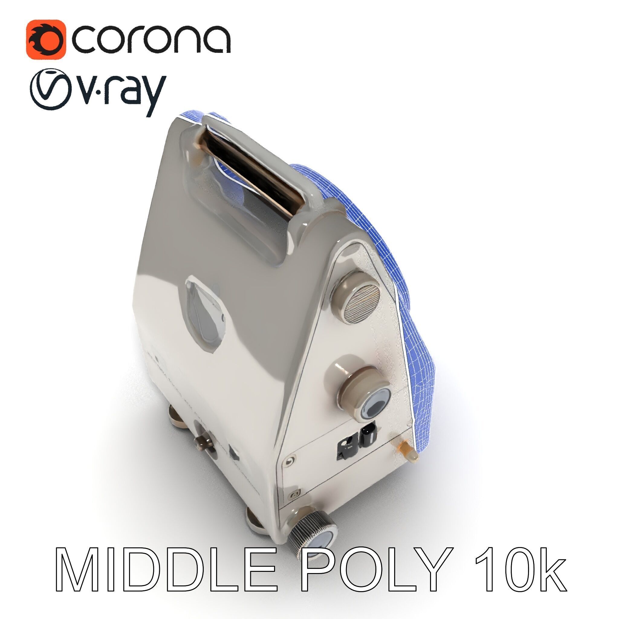 Retro Analog Tachometer D Model Pack Low-poly 3D model_32