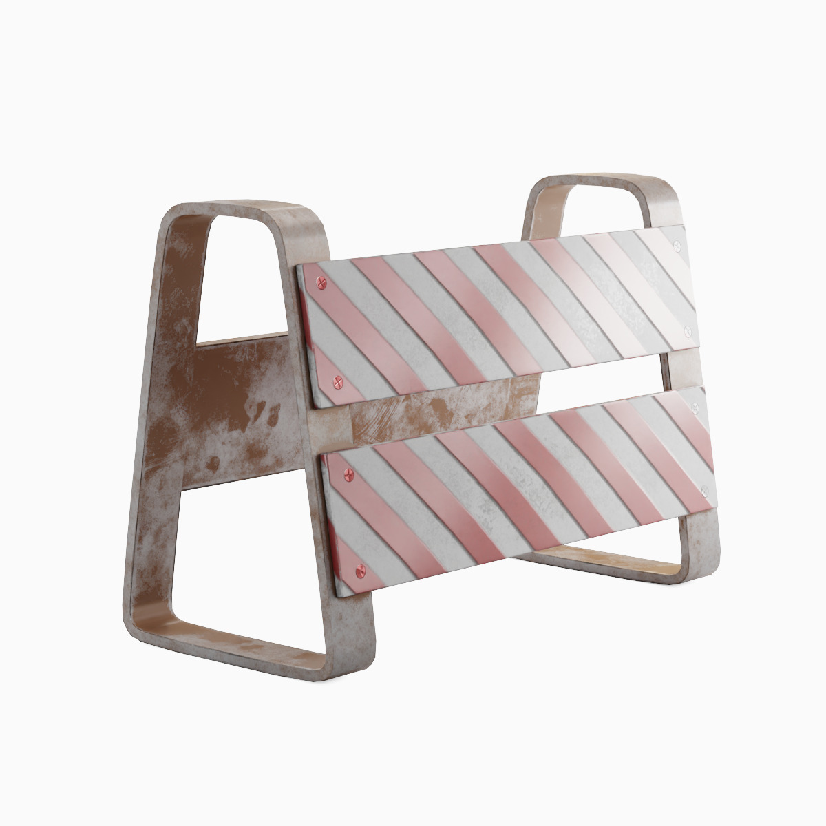 Traffic Barricade 05 Low-poly 3D model_2