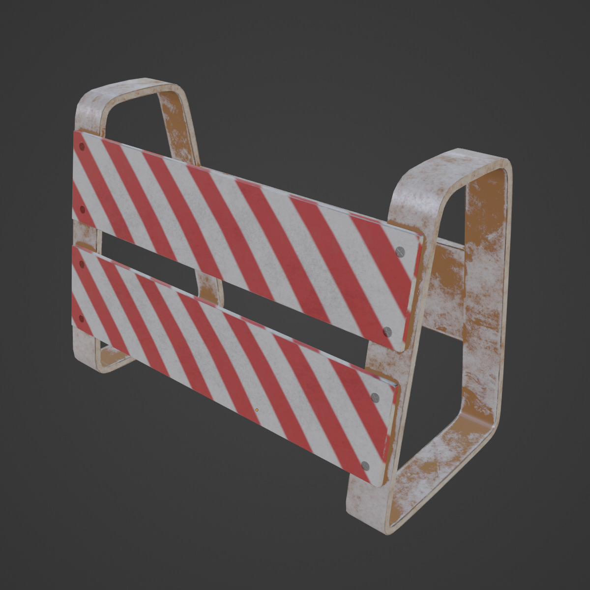 Traffic Barricade 05 Low-poly 3D model_6