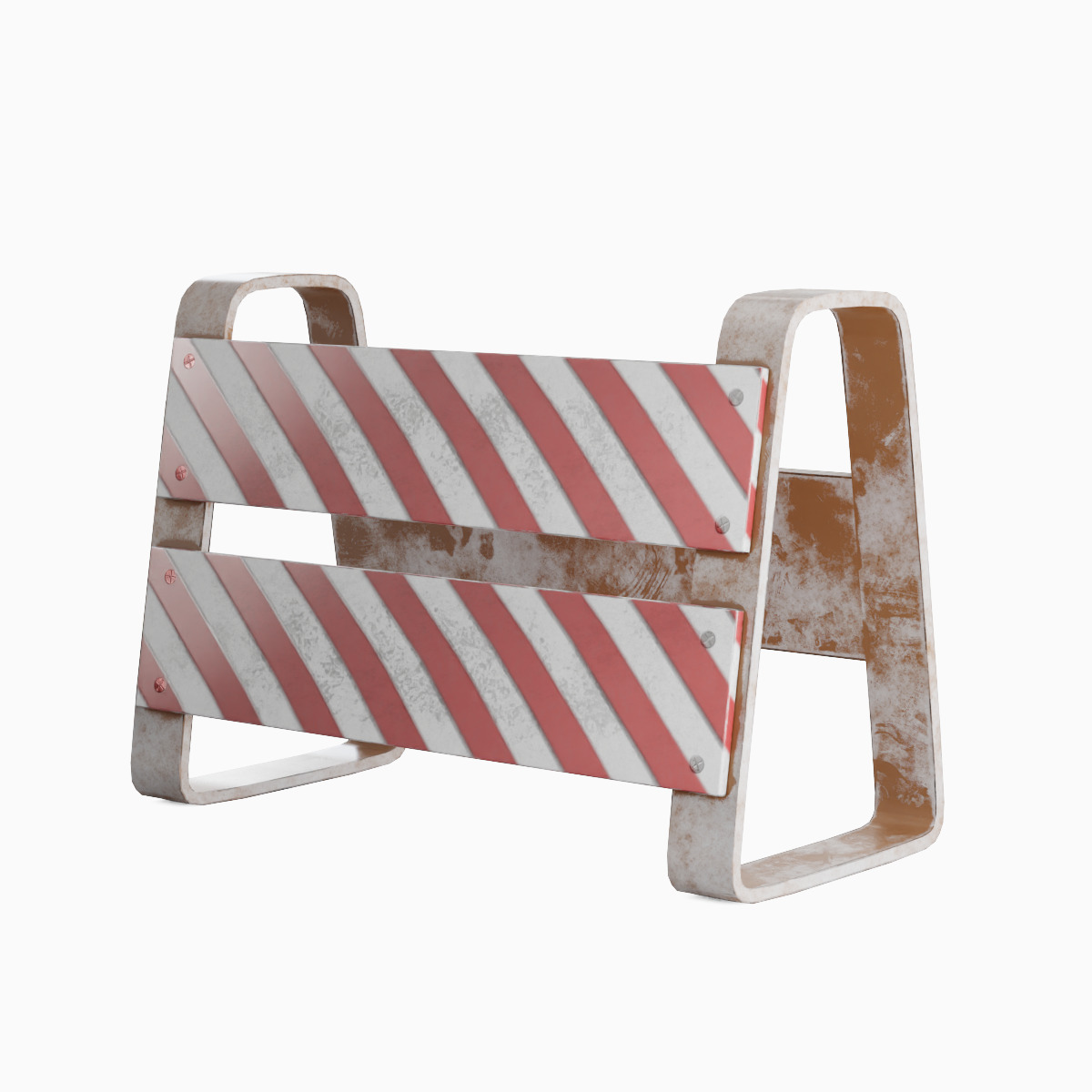 Traffic Barricade 05 Low-poly 3D model_3