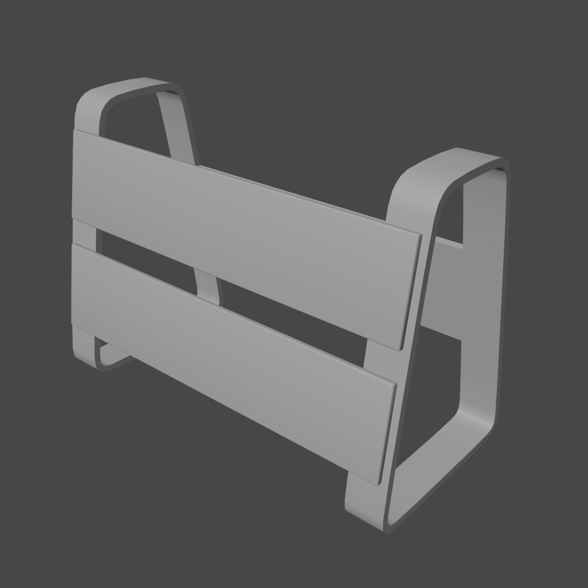 Traffic Barricade 05 Low-poly 3D model_8