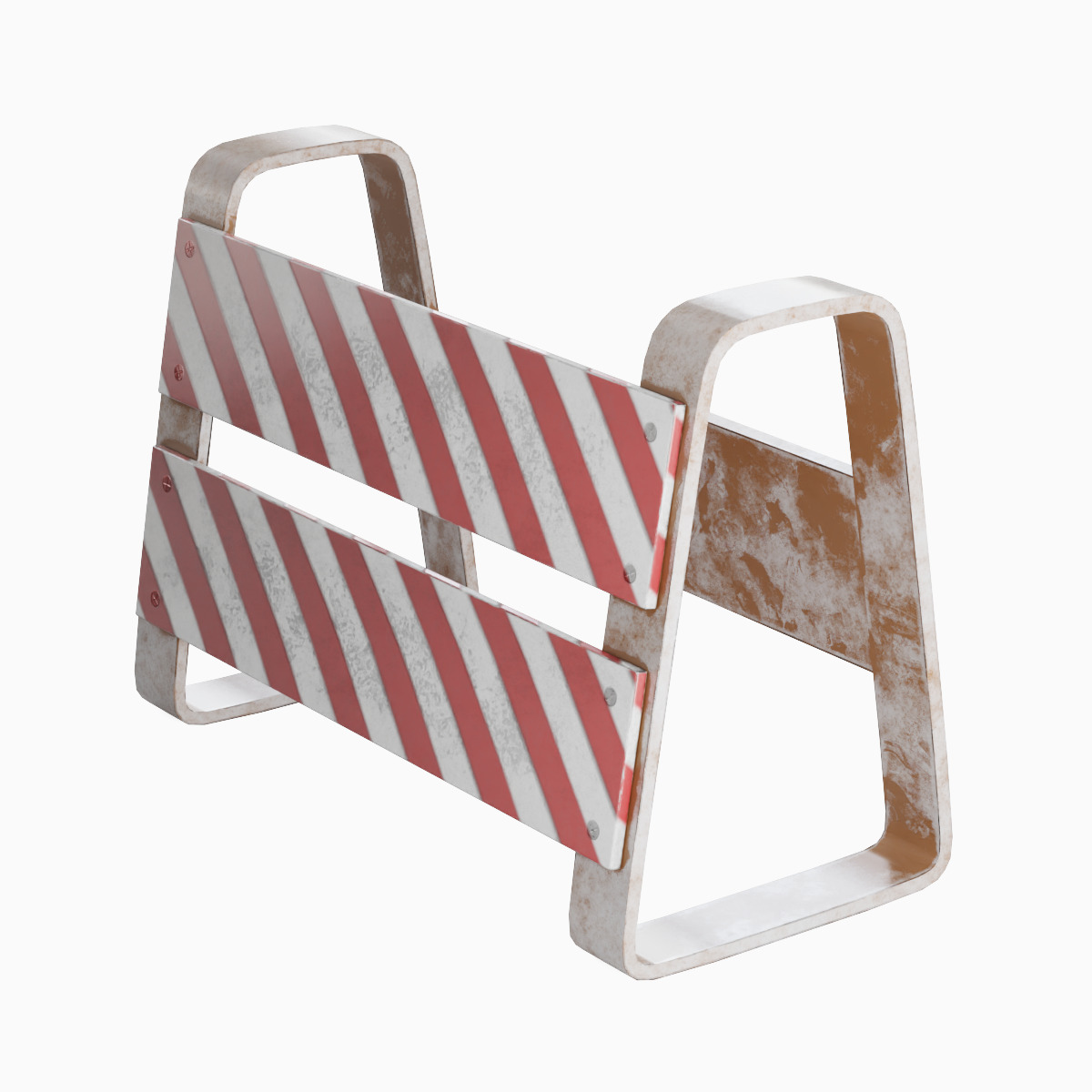 Traffic Barricade 05 Low-poly 3D model_5