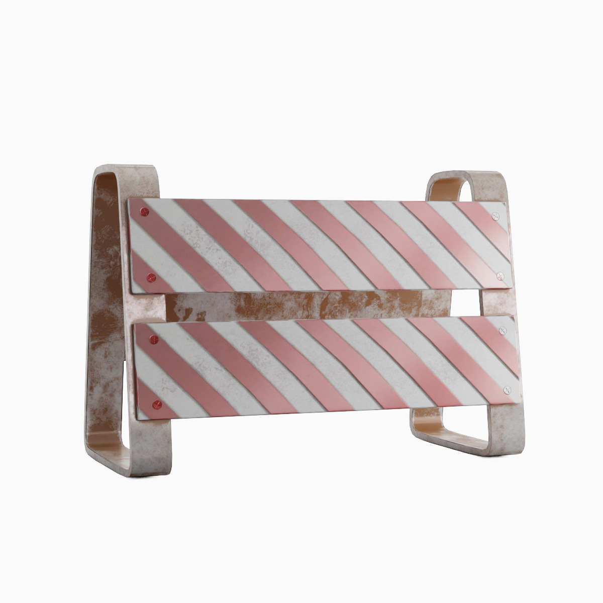 Traffic Barricade 05 Low-poly 3D model_1