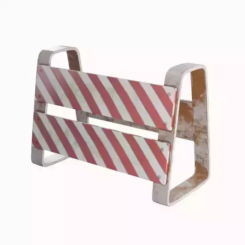 Traffic Barricade 05 Low-poly 3D model