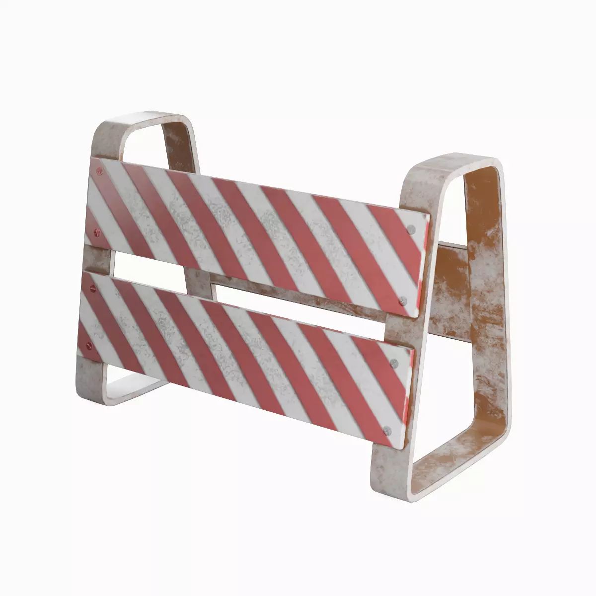 Traffic Barricade 05 Low-poly 3D model_0