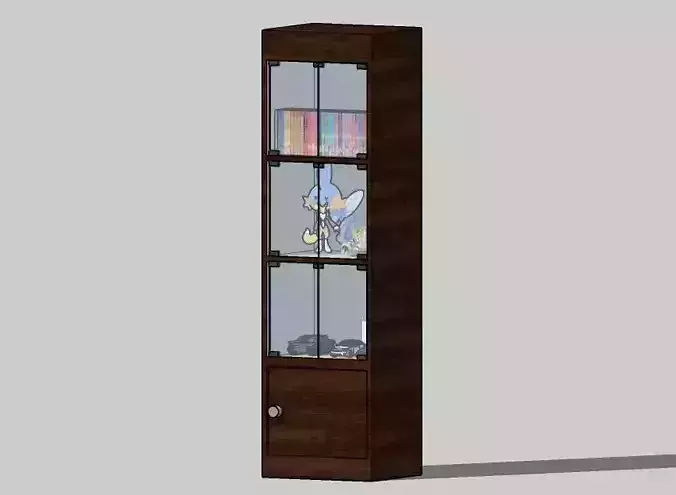 Wooden Cabinet With Glass Doors 