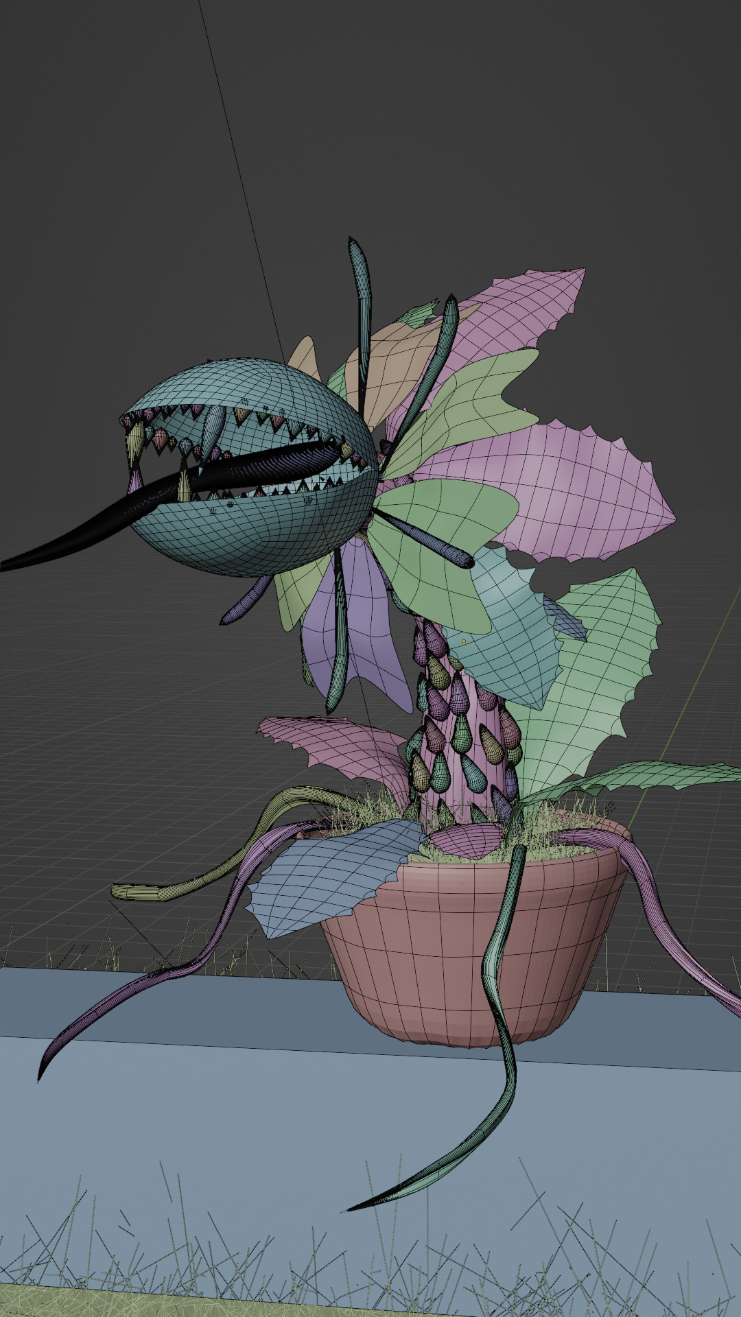 Alien Carnivorous Plant 3D Stylized Creature Low-poly 3D model_3