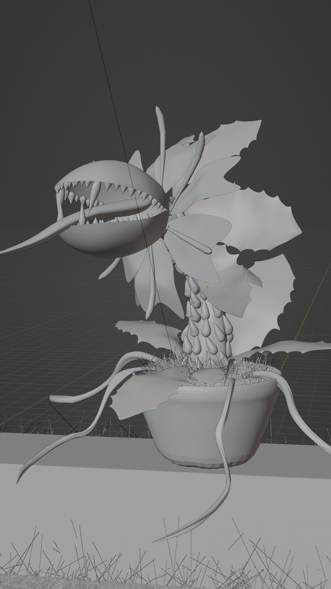 Alien Carnivorous Plant 3D Stylized Creature Low-poly 3D model_4
