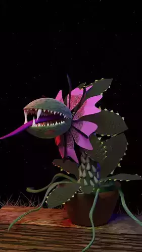 Alien Carnivorous Plant 3D Stylized Creature
