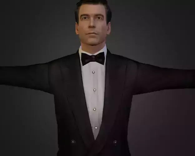 James Bond V Kostyoume 007 PierceBrosnan 3D model