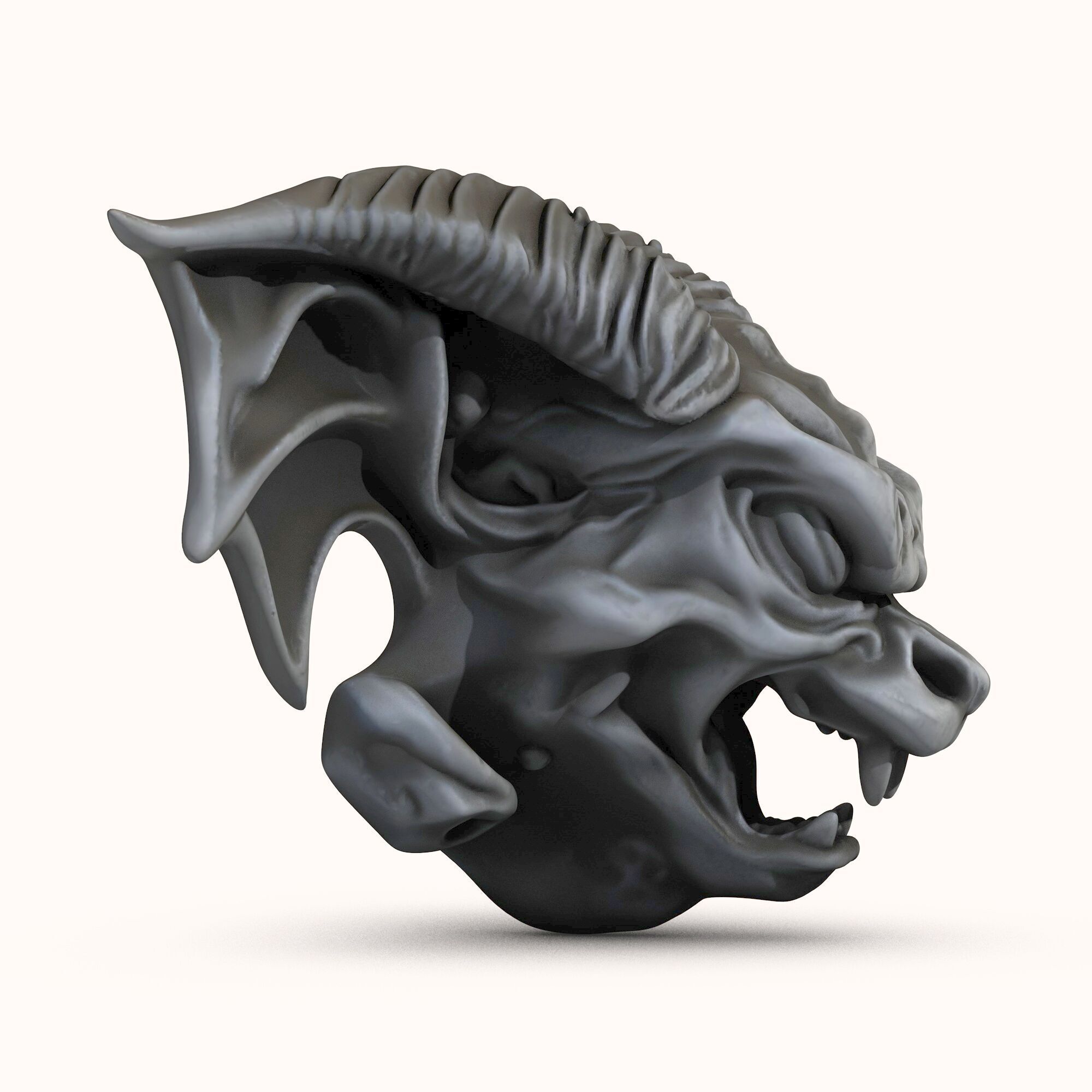 Gargoyle Dragon Head 3D model_2