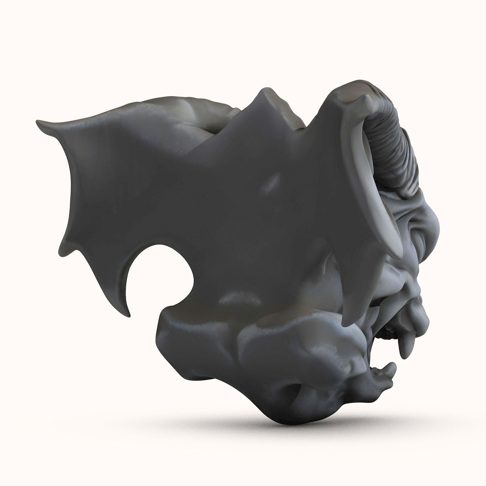 Gargoyle Dragon Head 3D model_3