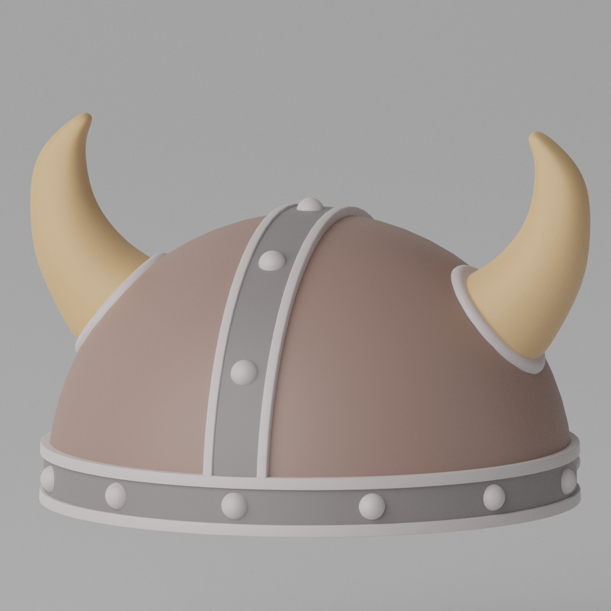 Cartoon Viking Helmet 3D model_9