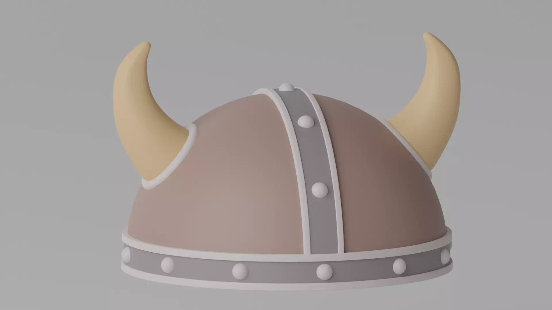 Cartoon Viking Helmet 3D model_0