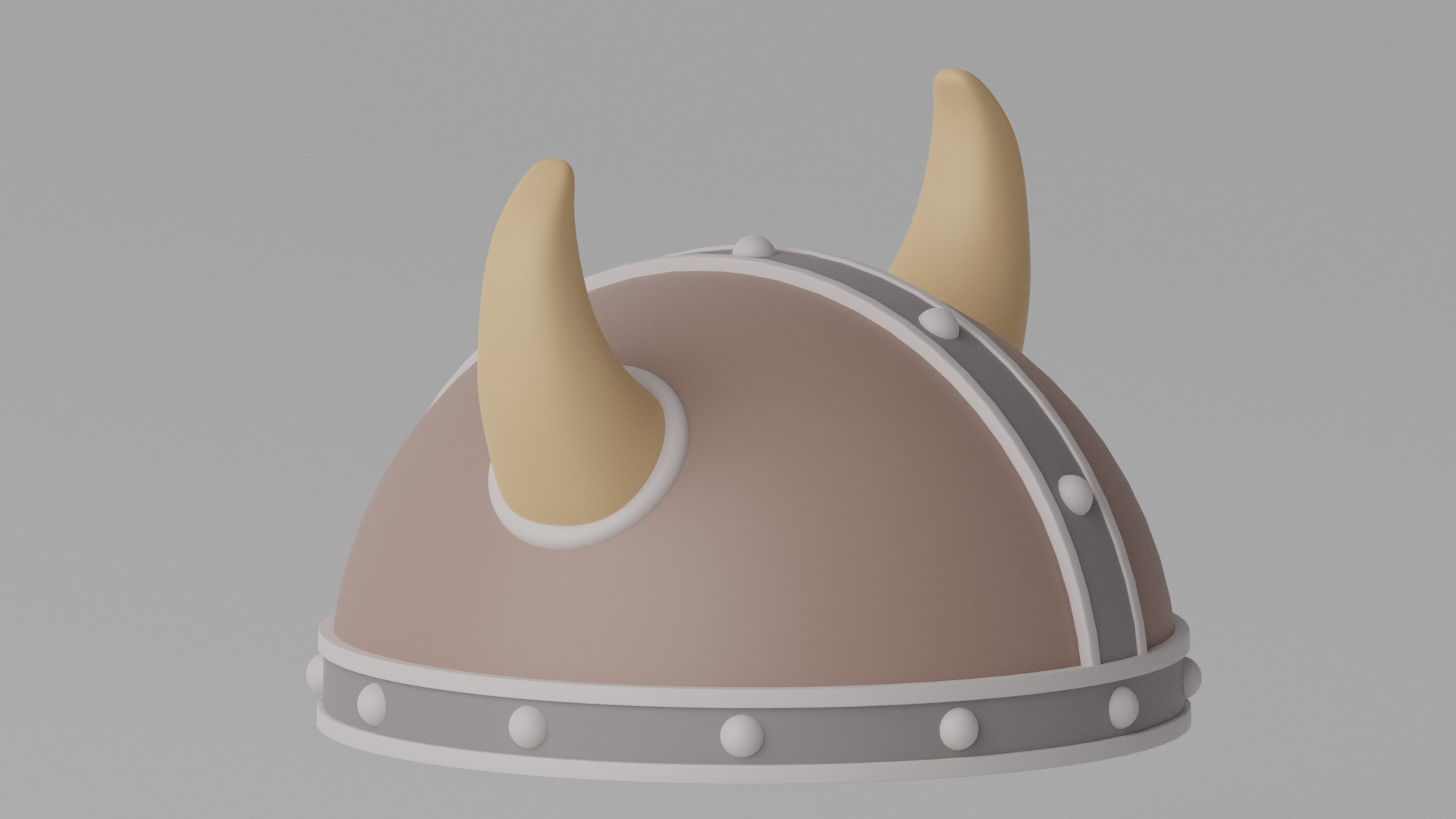 Cartoon Viking Helmet 3D model_6
