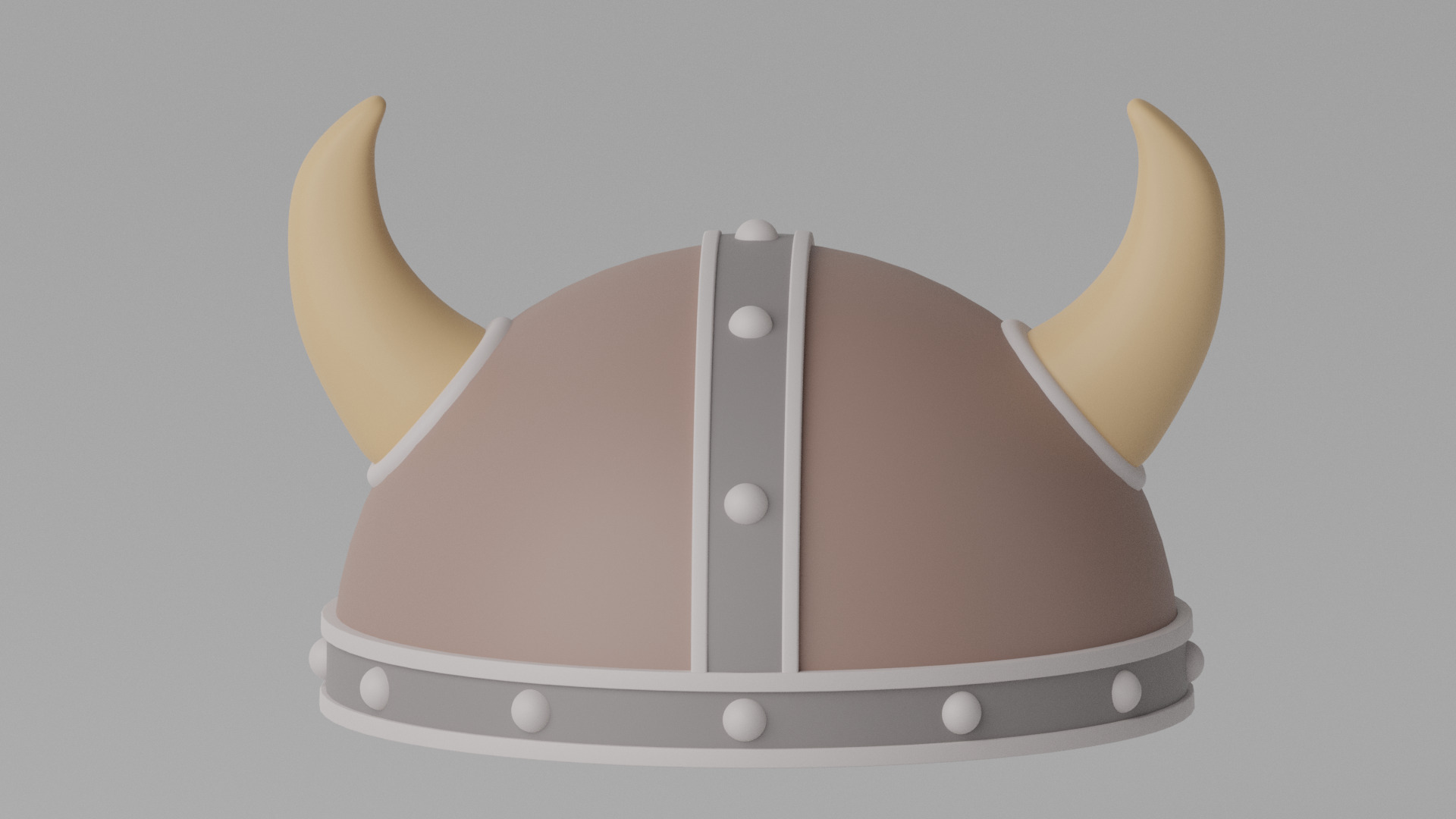 Cartoon Viking Helmet 3D model_2