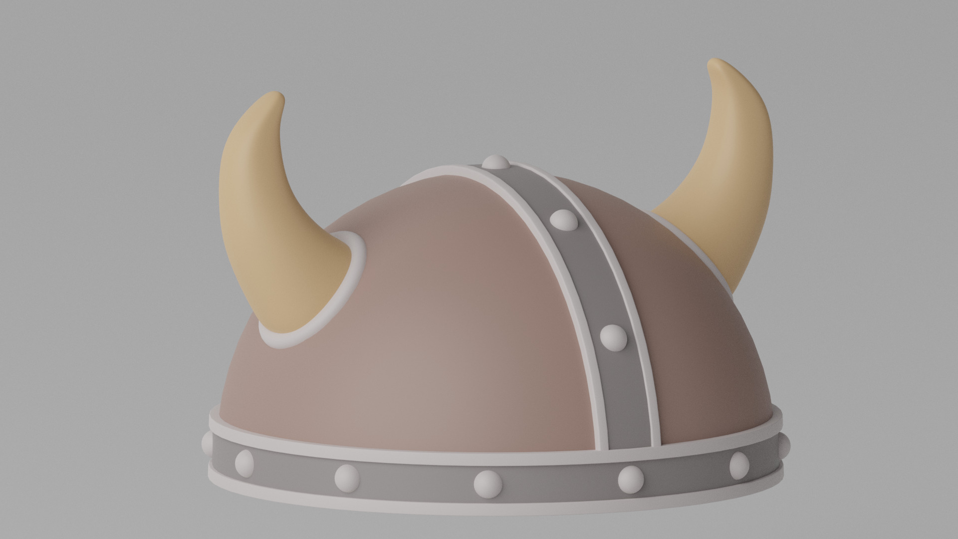 Cartoon Viking Helmet 3D model_7