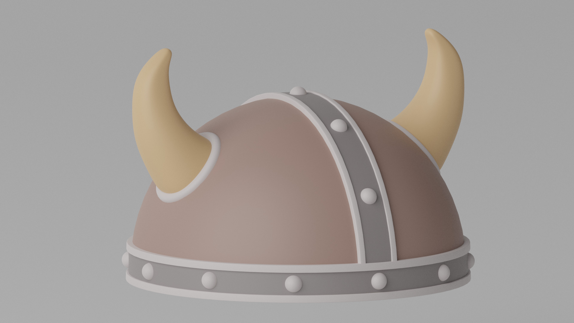 Cartoon Viking Helmet 3D model_1
