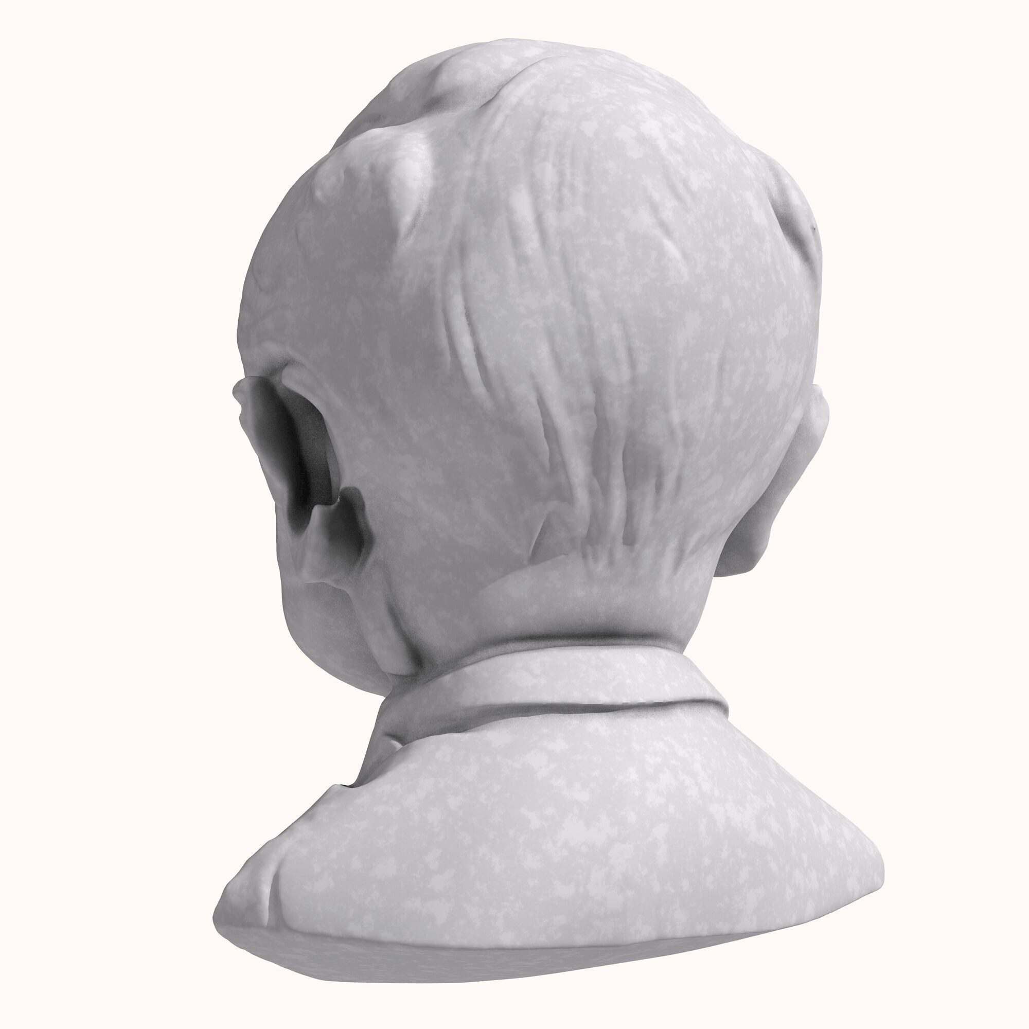 Mr Bean Bust Sculpture 3D model_3