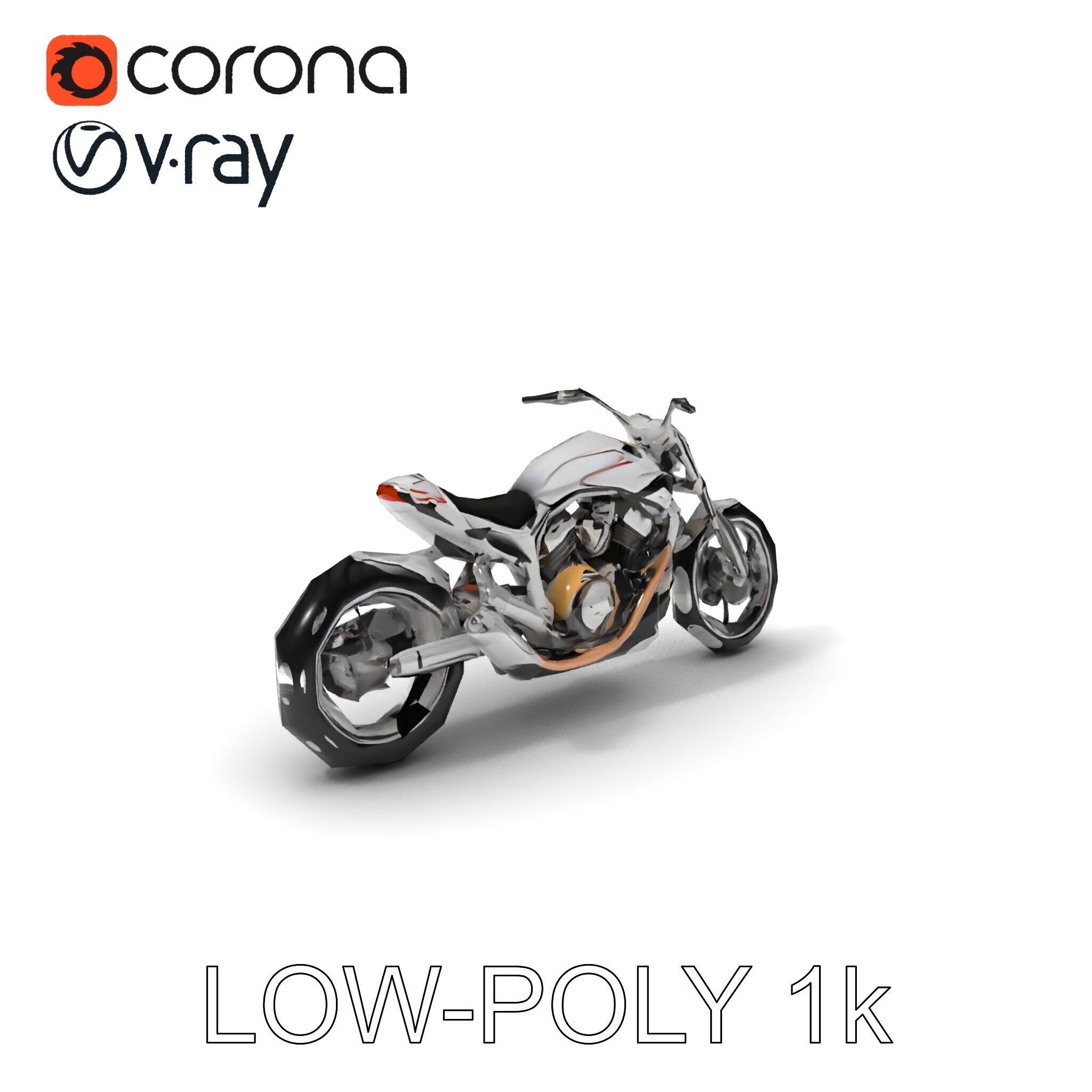HighDetail Motorcycle Model Pack Low-poly 3D model_19