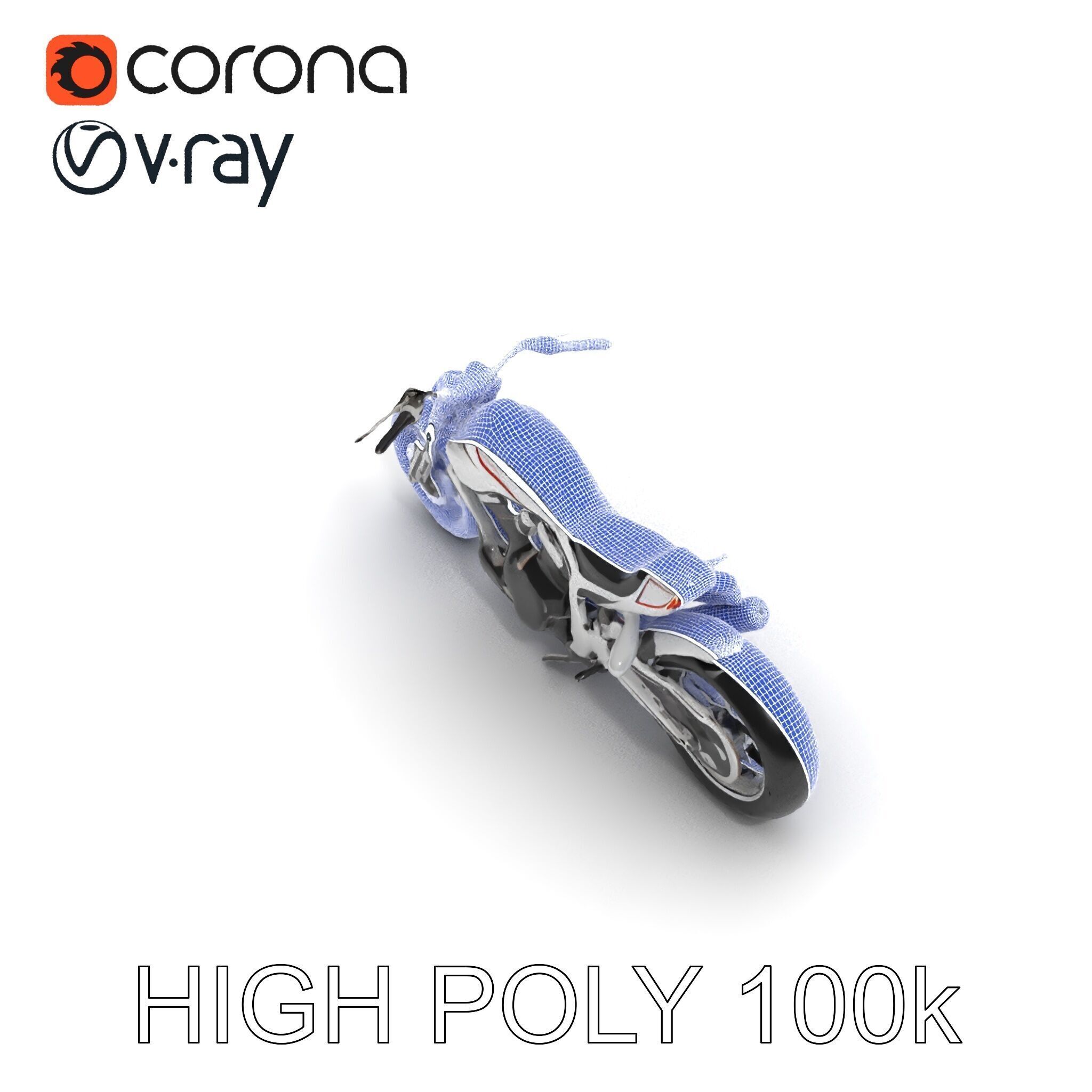 HighDetail Motorcycle Model Pack Low-poly 3D model_25