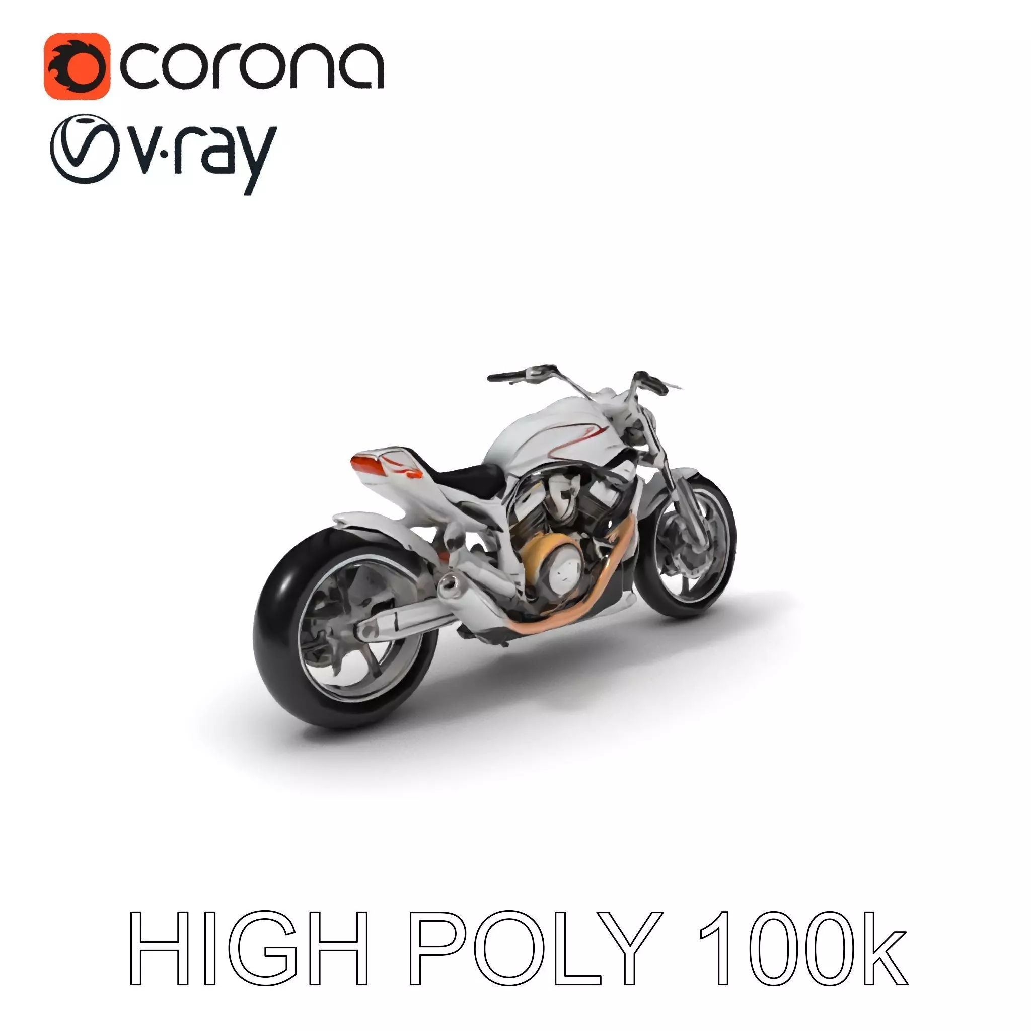 HighDetail Motorcycle Model Pack Low-poly 3D model_0