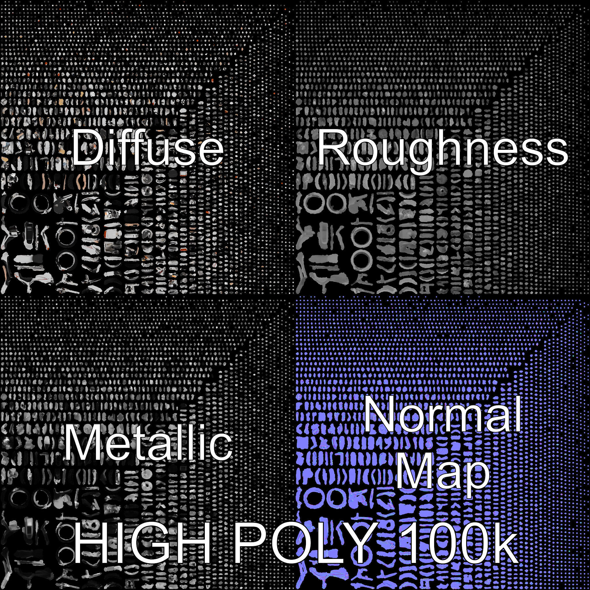 HighDetail Motorcycle Model Pack Low-poly 3D model_2