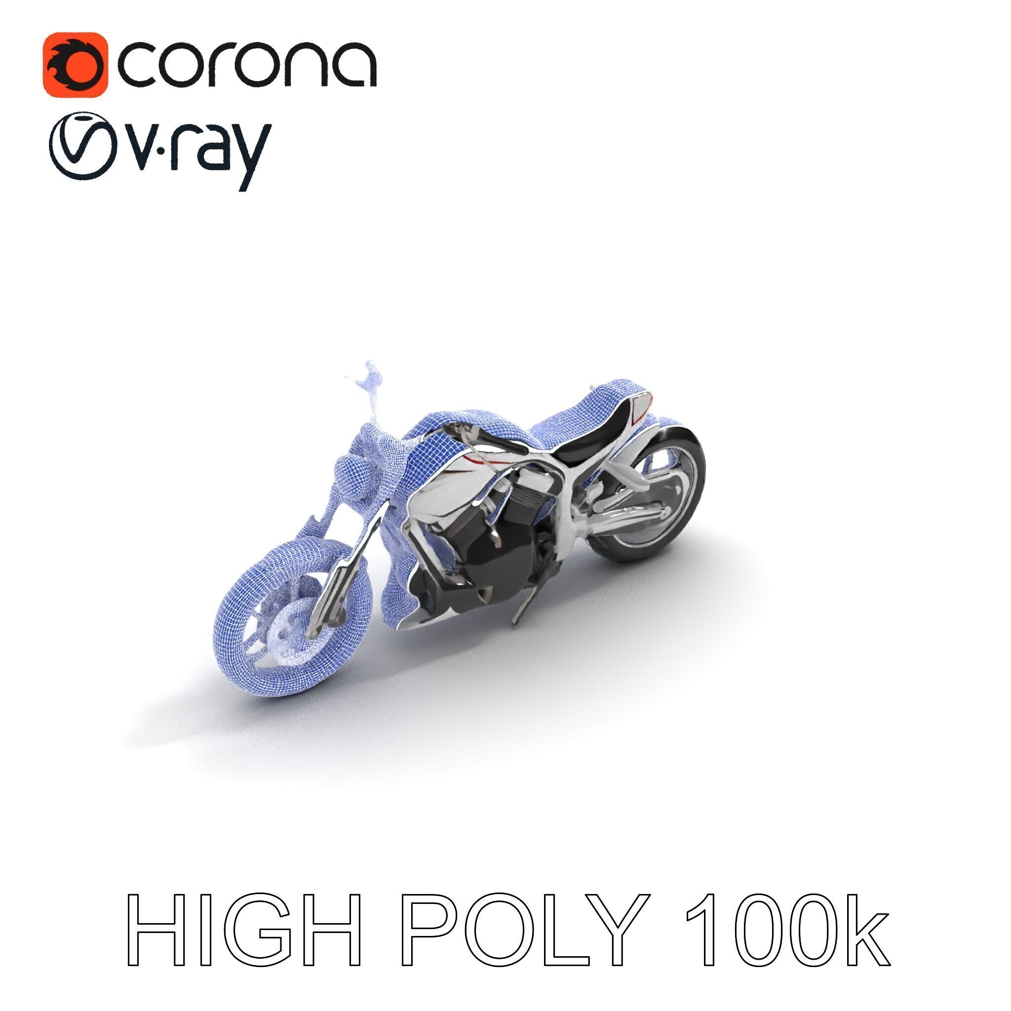 HighDetail Motorcycle Model Pack Low-poly 3D model_34
