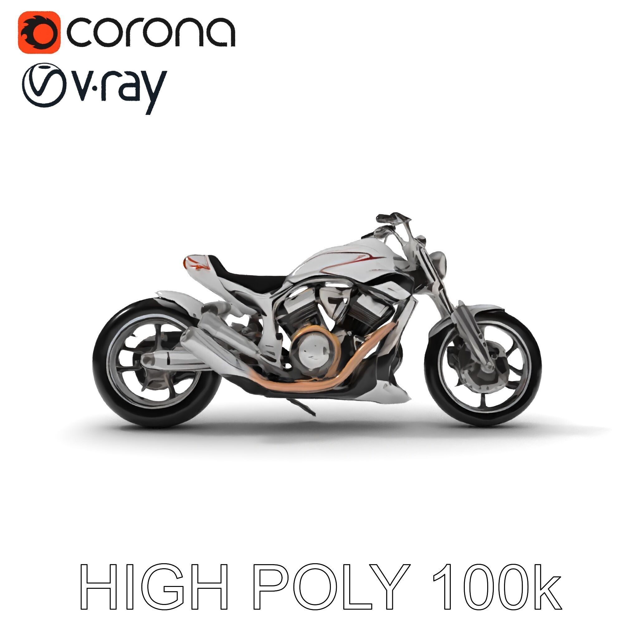 HighDetail Motorcycle Model Pack Low-poly 3D model_35