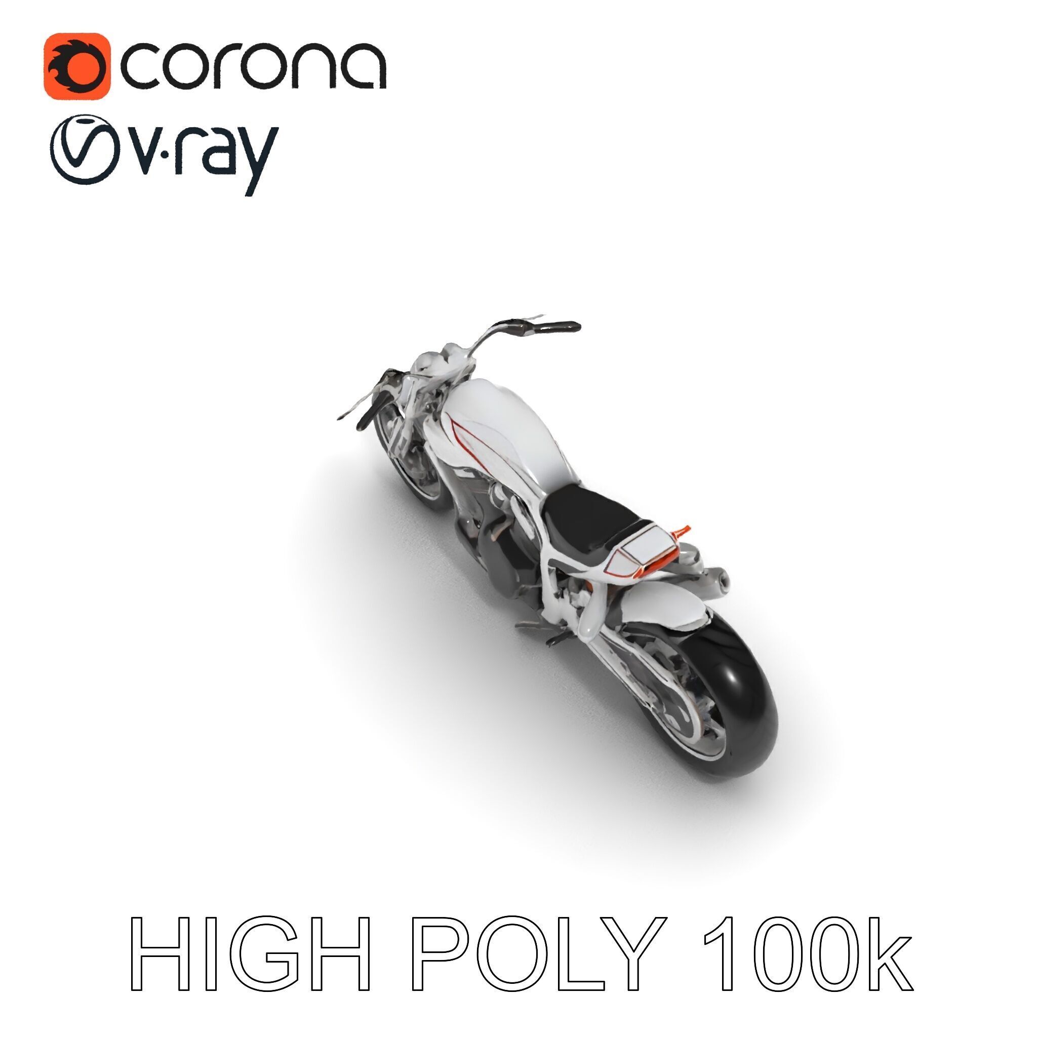HighDetail Motorcycle Model Pack Low-poly 3D model_22