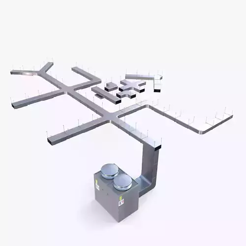 Duct ventilation system V1 3D model