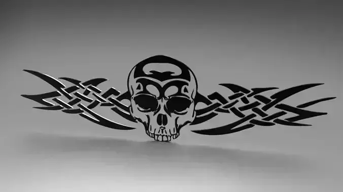 Tribal Skull for cut laze