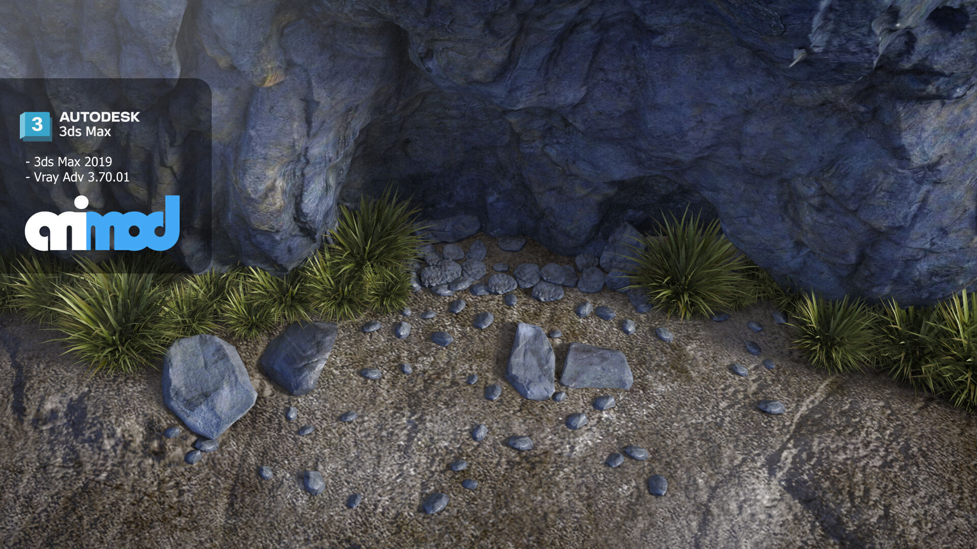 Crag Cave Environment 3D model_4