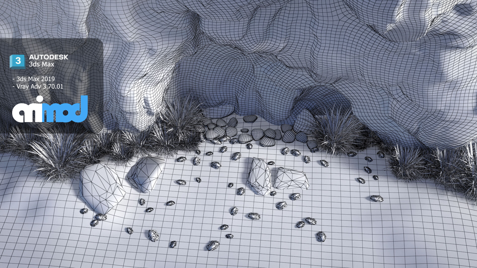 Crag Cave Environment 3D model_9