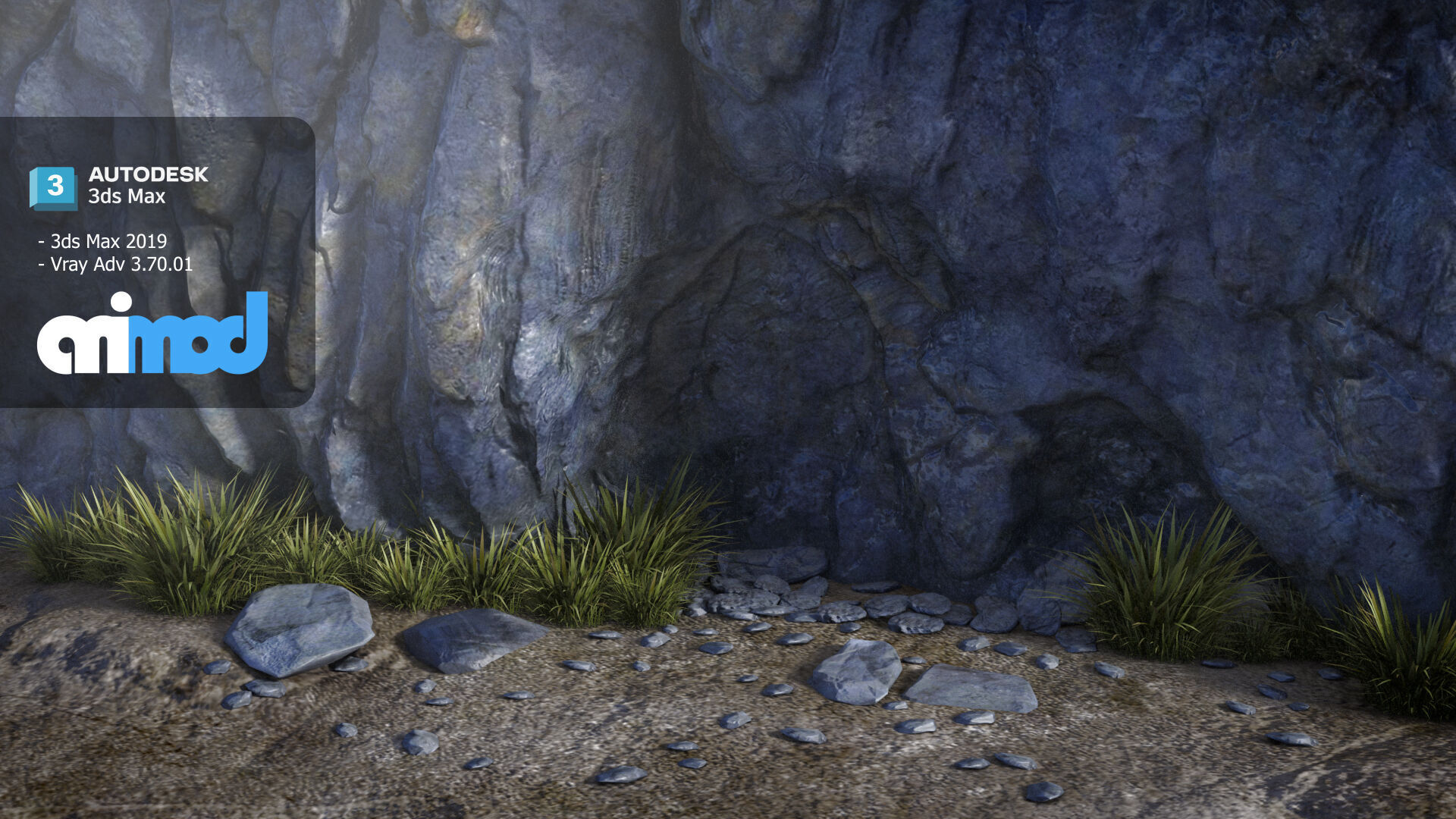 Crag Cave Environment 3D model_2